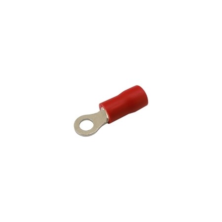 Insulated ring terminal  3.2mm, conductor 0.5-1.5mm  red