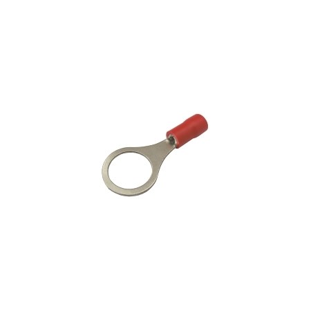 Insulated ring terminal 10.5mm, conductor 0.5-1.5mm  red