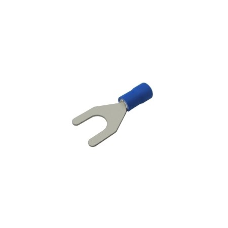 Insulated spade terminal 6.5mm, conductor 1.5-2.5mm blue