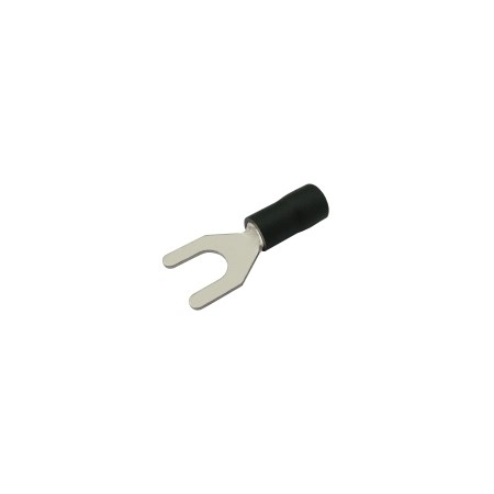 Insulated spade terminal 6.5mm, conductor 2.5-4.0mm black