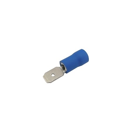 Insulated male disconnect 4.8mm, conductor 1.5-2.5mm  blue