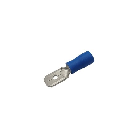 Konektor faston 6.3mm, vodič 1.5-2.5mm  modrý