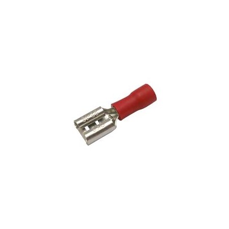 Insulated female disconnect 6.3mm ,conductor 0.5-1.5mm  red