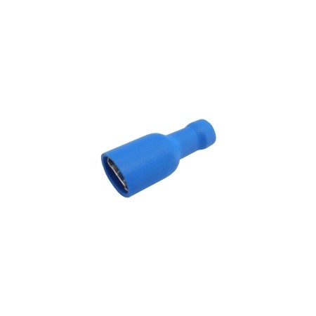 Zdierka faston 6.3mm izol., vodič 1.5-2.5mm  modrá