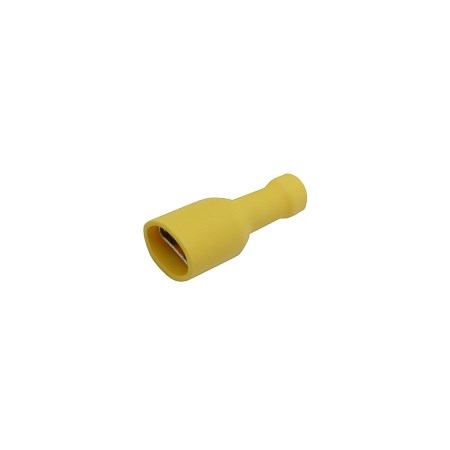 Zdierka faston 6.3mm izol., vodič 4.0-6.0mm  žltá