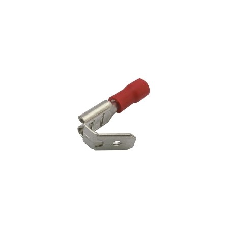 Zdierka faston rozvaděč 6.3mm, vodič 0.5-1.5mm  červený