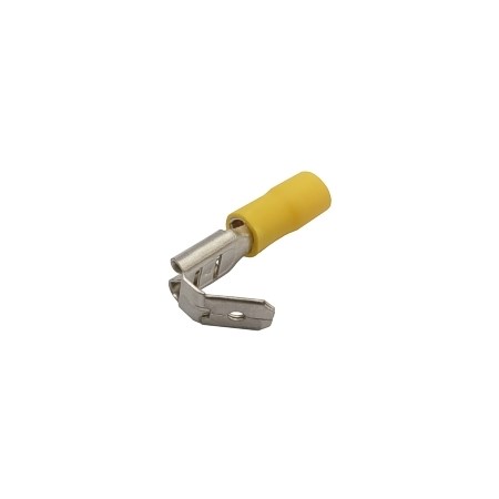 Zdierka faston rozvaděč 6.3mm, vodič 4.0-6.0mm  žltý