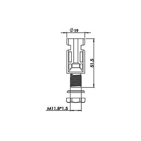 Connector for solar panels MC4-M for panel - male