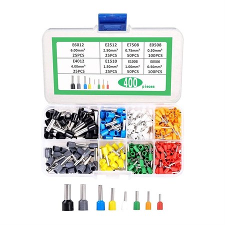 Insulated cord end terminal, conductor set 400pcs