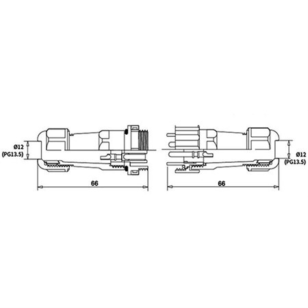 Connector and socket SP/SD20-14P waterproof for cable