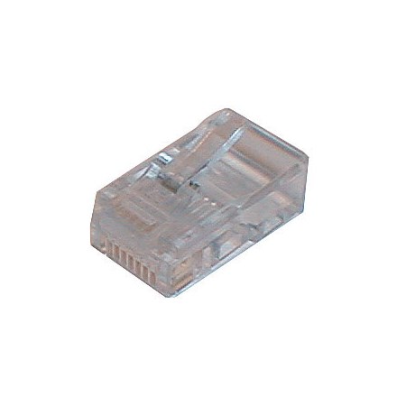 Telephone connector on cable RJ11 6P 4C x100pcs