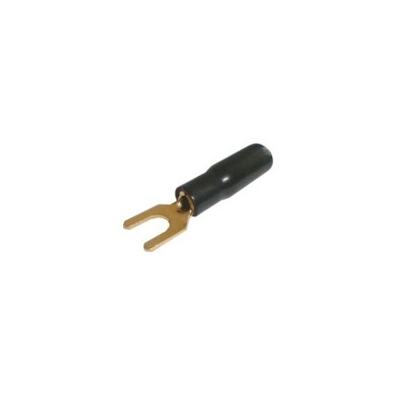 Plug under clamp plastic gold black