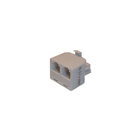 Phone reduction connector/ 2xplug contact 8p-8c