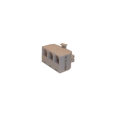 Phone reduction connector/ 3xplug contact 6p-4c
