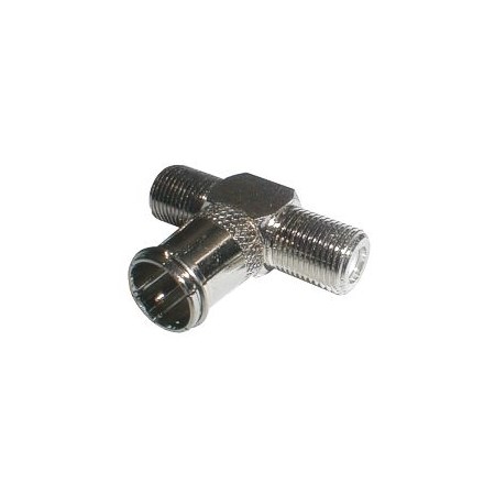 Reduction  F connector / F 2x plug contact T