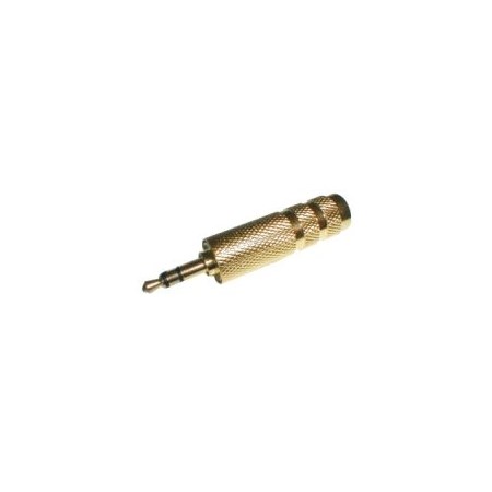 Reduction Jack 3.5 stereo / 6.3 stereo plug contac (gold)