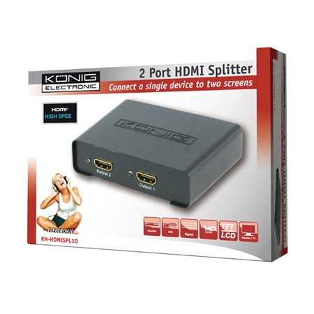 Splitter HDMI/HDMI 1->2 KÖNIG KN-HDMISPL10