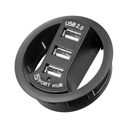 Redukce USB hub 3 porty GOOBAY, k zapuštění do desky