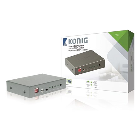 Přepínač 1x HDMI - 2x HDMI KÖNIG KNVSP3402