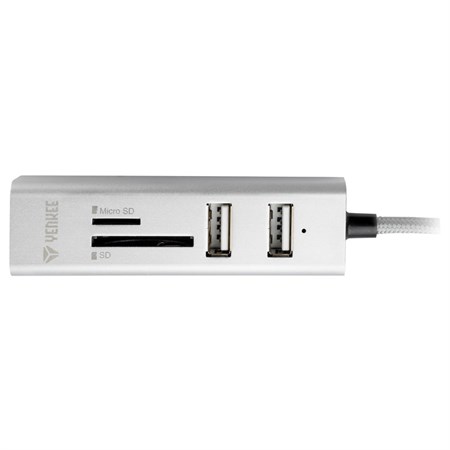 USB hub YENKEE YHC 102SR + OTG + čítačka