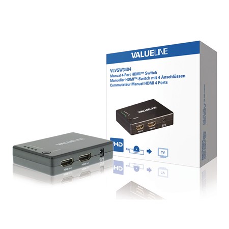 Přepínač 4x HDMI - 1x HDMI VALUELINE VLVSW3404
