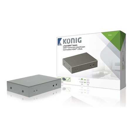Prepínač 2x HDMI vstup - 1x HDMI výstup KÖNIG KNVSW3412