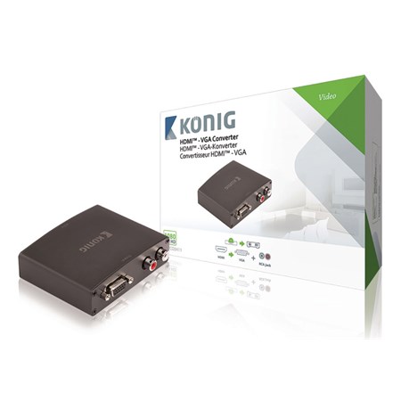 Converter 1x HDMI - 1x VGA + 2x CINCH KÖNIG KNVCO3411