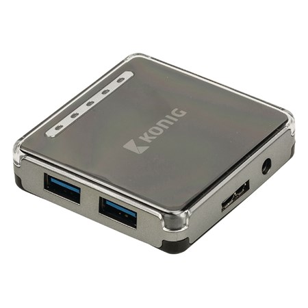 Reduction USB HUB 4 ports KÖNIG CSU3H4P100BL