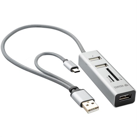 USB hub YENKEE YHC 103SR + čtečka