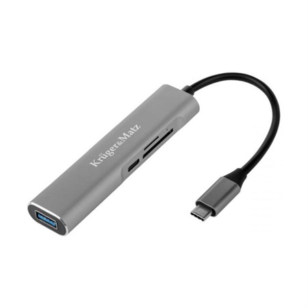 Adapter KRUGER & MATZ (HUB) USB C na port HDMI / USB3.0 / SD / MicroSD
