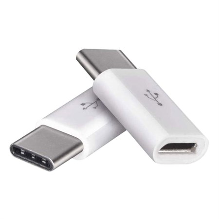 USB micro - USB C reduction, white