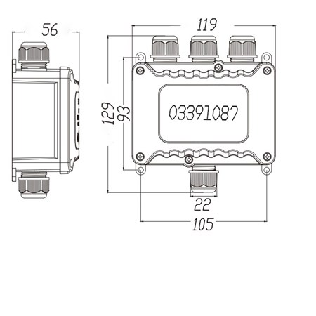 Cable connector GCC006 450V, 4x5-9mm, IP68 Y1/3
