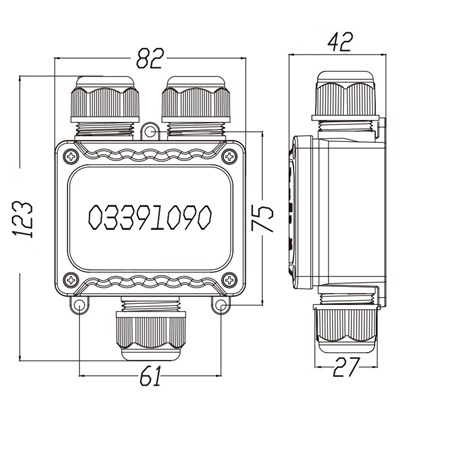 Cable connector GCC009 450V, 3x5-9mm, IP68 Y1/2