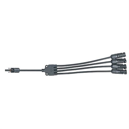 Kabel TIPA MC4 rozbočení 1x zdířka/ 4x konektor 30cm