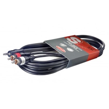 Cable STAGG mini JACK stereo/2XRCA 6m