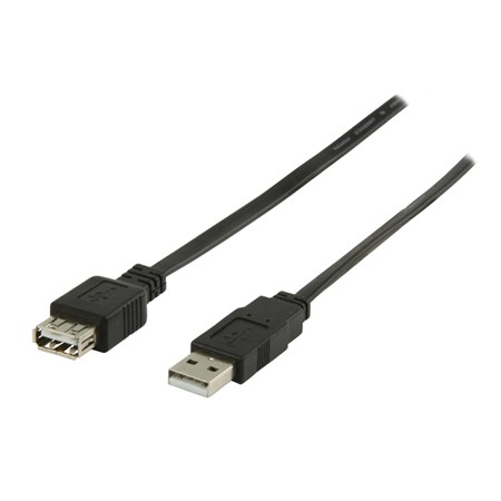 Kábel 1x USB 2.0 A konektor - 1x USB 2.0 A zdierka 1m VALUELINE VLCP60010B10