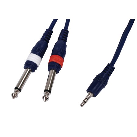 Cable 2x JACK 6.3 mm connector - 1x JACK 3.5 mm connector 1.5m SWEEX SWOP23200E15