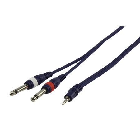 Kabel 2x JACK 6.3 mm konektor - 1x JACK 3.5 mm konektor 1.5m SWEEX SWOP23200E15