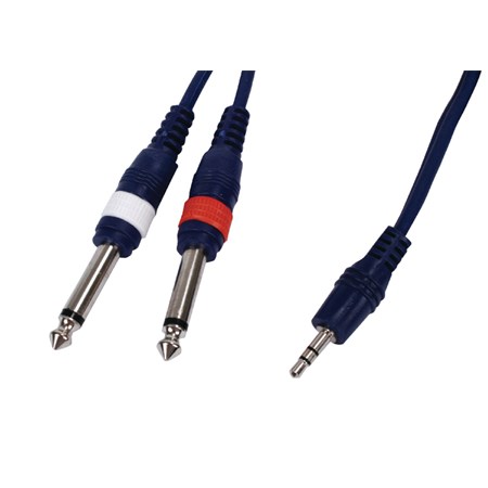 Kábel 2x JACK 6.3 mm konektor - 1x JACK 3.5 mm konektor 3m SWEEX SWOP23200E30