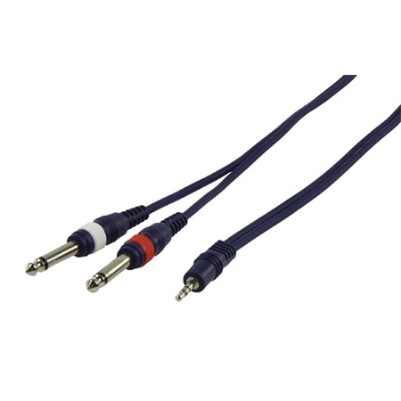 Cable 2x JACK 6.3 mm connector - 1x JACK 3.5 mm connector 3m SWEEX SWOP23200E30