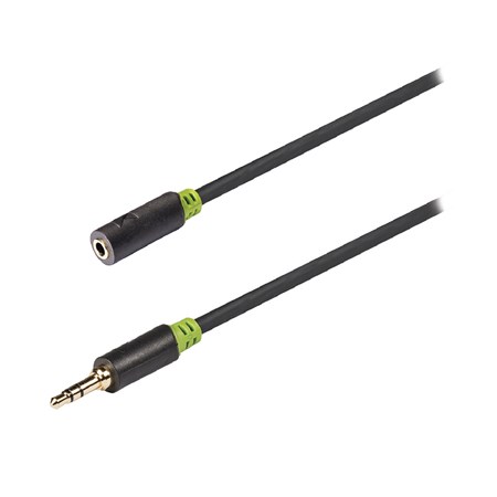 Cable 1x JACK 3.5 mm connector - 1x JACK 3.5 mm socket 1m KÖNIG KNA22050E10