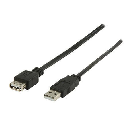 Kabel 1x USB 2.0 A konektor - 1x USB 2.0 A zdířka 2m VALUELINE VLCP60010B20