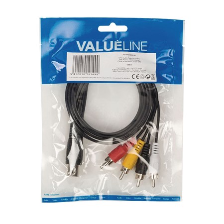 Cable VALUELINE DIN connector/4xCINCH connector 1m