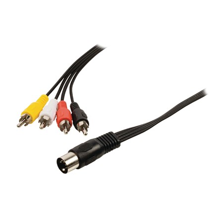Kabel VALUELINE DIN konektor/4xCINCH konektor 1m