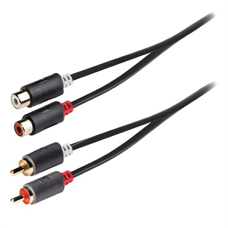 Cable 2x CINCH connector - 2x CINCH socket 5m KÖNIG KNA24205E50