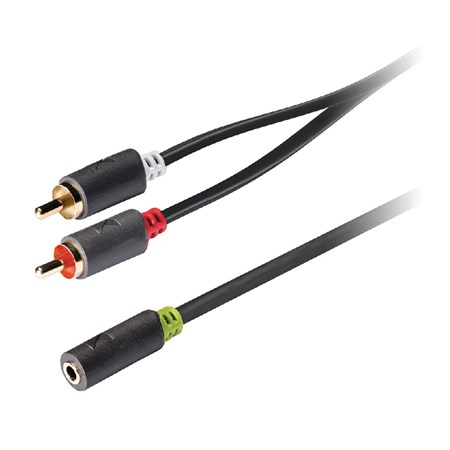 Cable KÖNIG 2xCINCH connector/CINCH socket 1m
