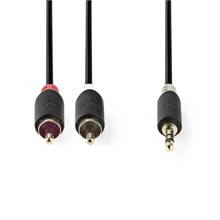 Kabel Jack 3,5mm stereo/2x Cinch 2m NEDIS CABW22200AT20