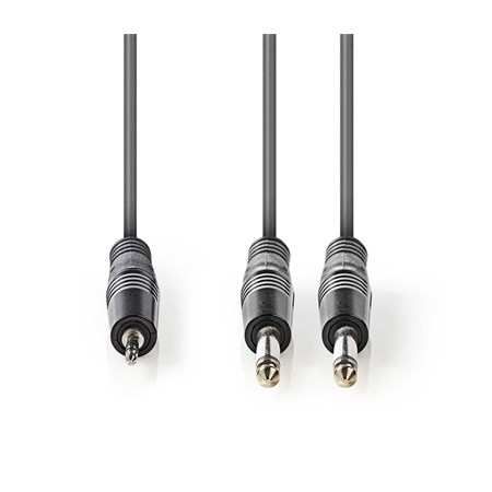 Cable Jack 3,5mm connector/2x Jack 6,35mm connector 3m NEDIS COTH23200GY30