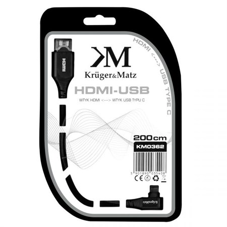 Kábel KRUGER & MATZ KM0362 HDMI - USB C 2m