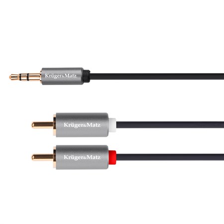 Kabel KRUGER & MATZ JACK 3.5 stereo/2xCINCH 1m KM1218 Basic